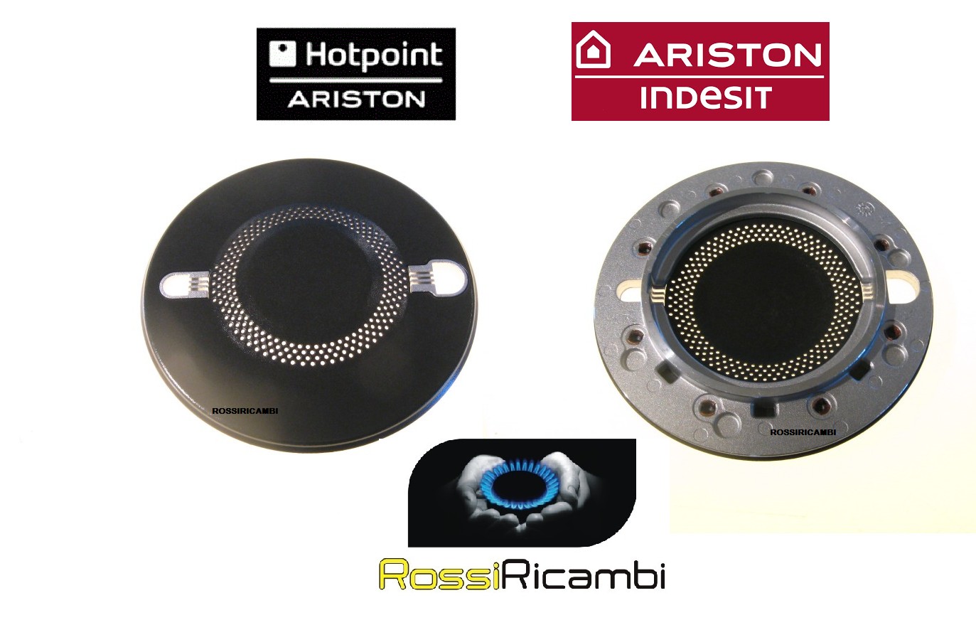 Ariston Hotpoint Scholtes spartifiamma cappellotto bruciatore per piano cottura Grande Rapido /Ø 156 C00288620 S0255//OR Prodotto originale