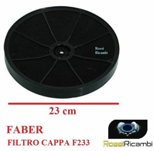 Filtro ai carboni attivi per cappa 230 x 30 mm MOD Faber carbone diametro 23 cm